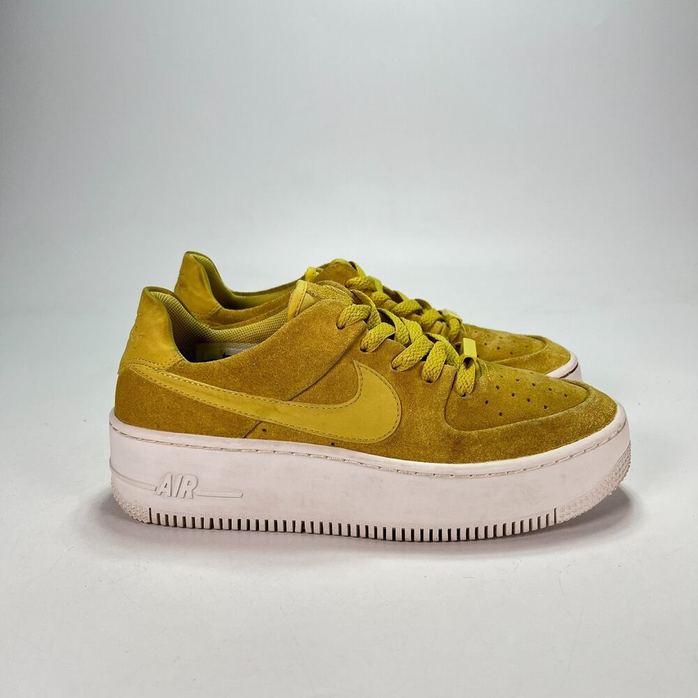 Nike Women’s Yellow Suede Platform Sneakers
